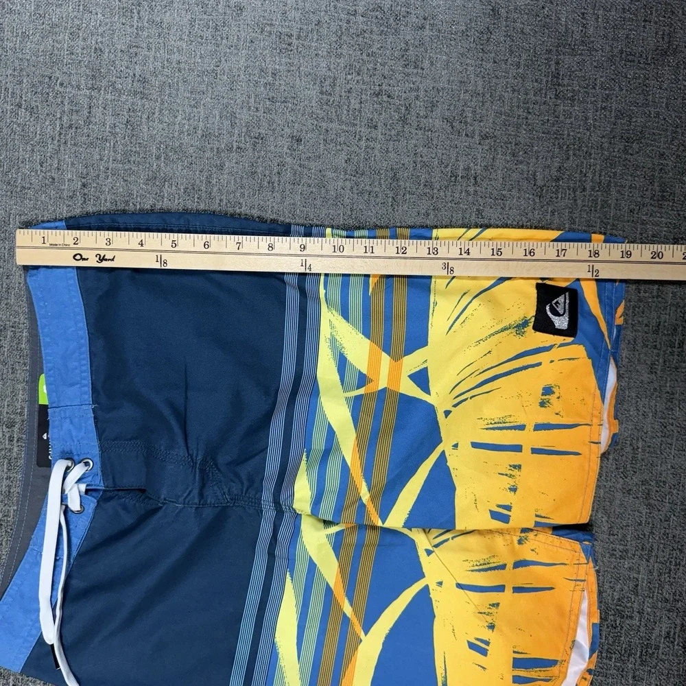 Quicksilver Board Shorts Mens‎ 28 Swim Trunks Orange Blue Beach Hawaiian